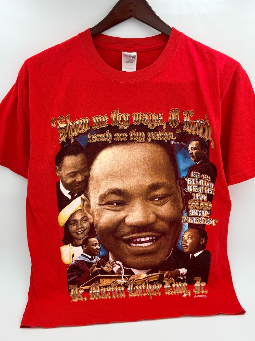 Gildan Red Commemorative MLK Graphic Short-Sleeve Tee